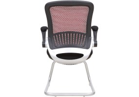 Cadeira-fixa-diretor-BLM900 F-Vermelha-Preta-Base-Cinza3